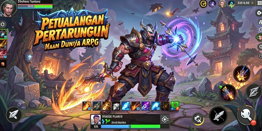 Tampilan epik pertarungan dalam game ARPG 33L dengan aksi mendebarkan.