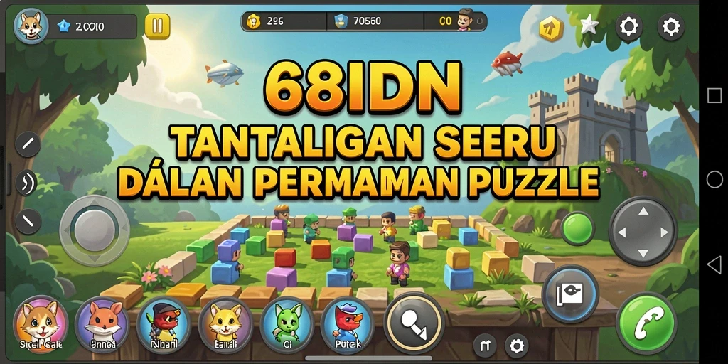 Screenshot gameplay 68IDN menunjukkan tantangan puzzle yang menarik.