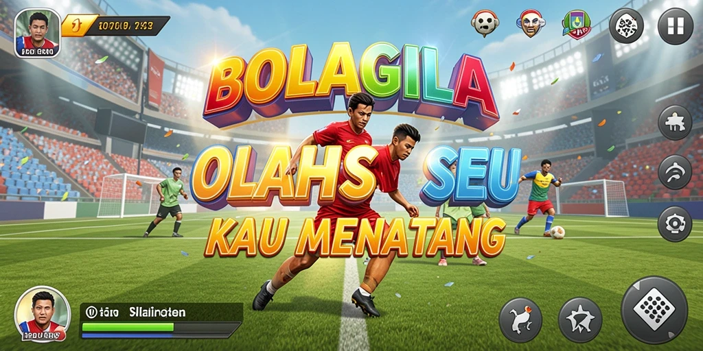 Tampilan gameplay BOLAGILA yang dinamis dan seru.