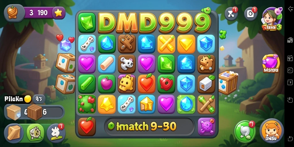 Tampilan gameplay DMD999 yang menarik dan penuh warna.