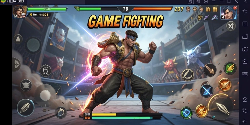 Screenshot gameplay HEBAT303 yang menunjukkan pertarungan yang seru dan mendebarkan.