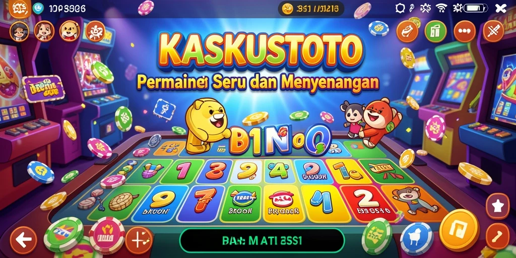 Tampilan gameplay KASKUSTOTO dengan suasana Bingo yang menarik.