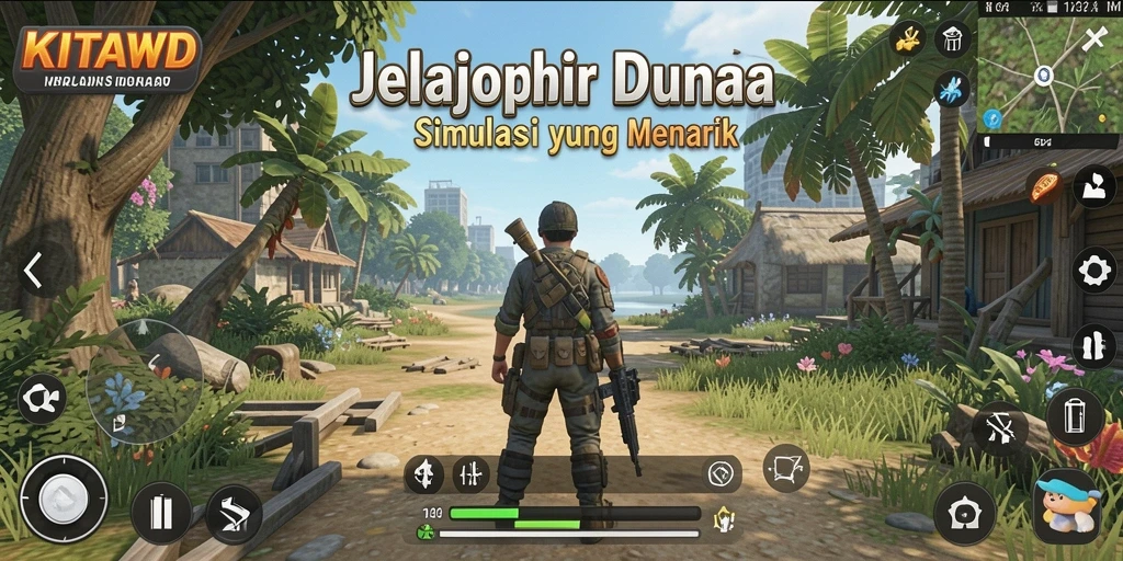 Tampilan gameplay <strong>KITAWD</strong> menampilkan karakter unik dalam dunia simulasi yang hidup.