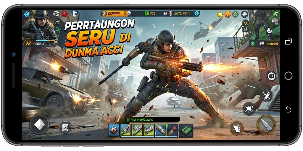 Tampilan menarik dari gameplay aksi RP8 yang menegangkan.