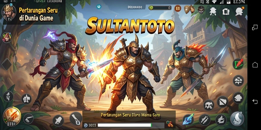Screenshot menunjukkan aksi seru pertarungan di SULTANTOTO.