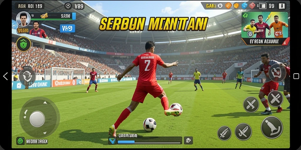 Screenshot menampilkan aksi intens dalam pertandingan olahraga di V89.
