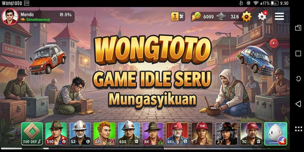 Screenshot gameplay WONGTOTO menunjukkan pengalaman Idle yang mengasyikkan.