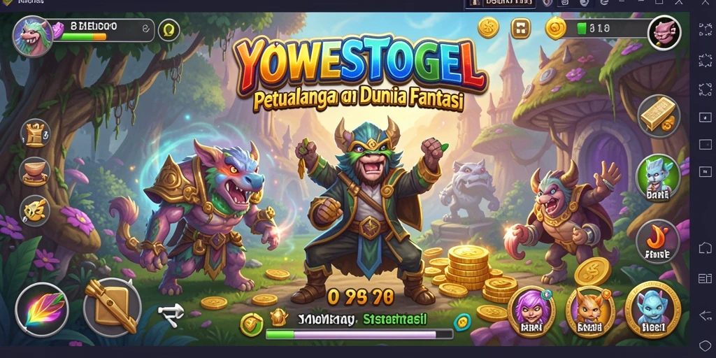 Tampilan gameplay YOWESTOGEL yang penuh petualangan dan aksi seru.